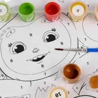 Картина по номерам с подрамником &laquo;Чебурашка и апельсины&raquo;, 20&times;30 см