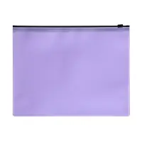 Набор папок-конверт на ZIP-молнии А5, 150 мкм, Calligrata Pastel, c черной молнией, полупрозрачные, пастель, 12 штук, микс