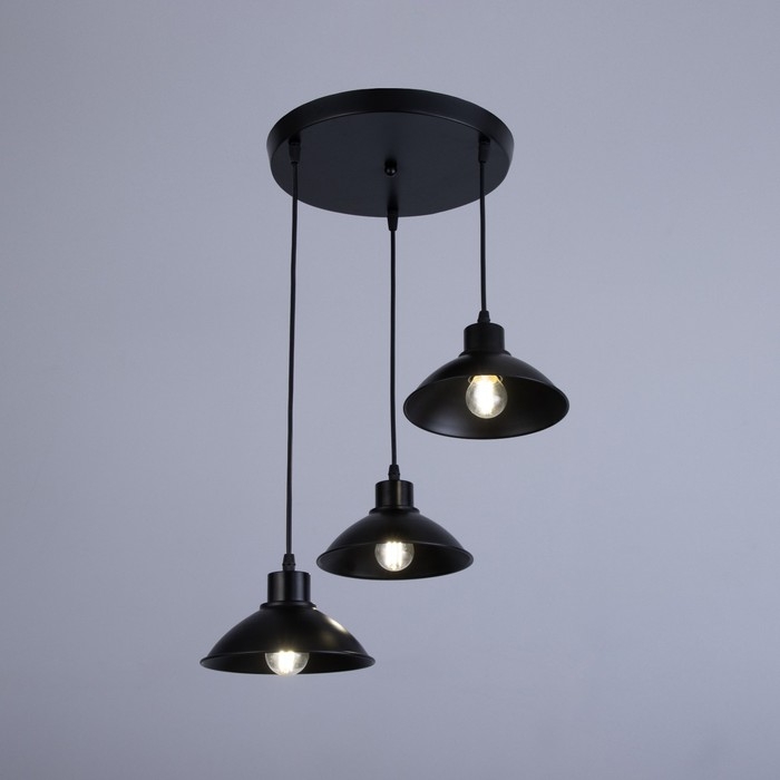 Светильник Светильник "Артена" 3xE27 40Вт черный 30х30х6-106 см