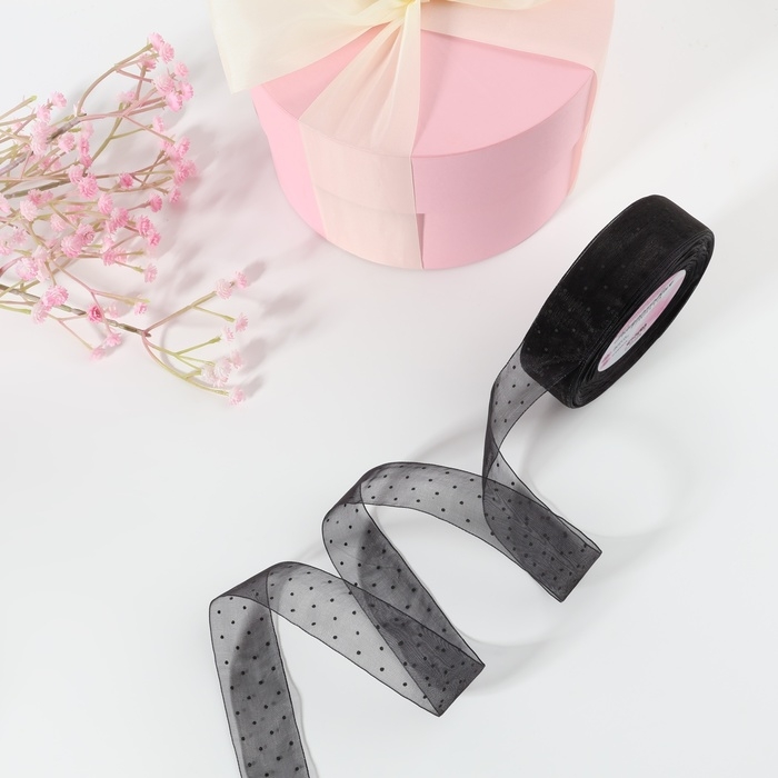 Лента капроновая «Горох», 25 мм, 23 ± 1 м, цвет чёрный Лента капроновая «Горох», 25 мм, 23 ± 1 м, цвет чёрный