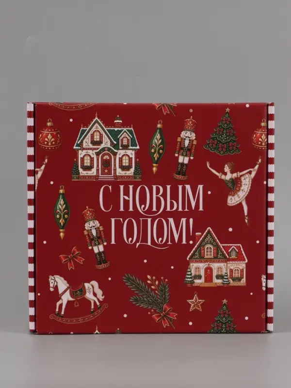 Коробка подарочная самосборная &laquo;Новый год&raquo;, 24&times;24&times;12 см