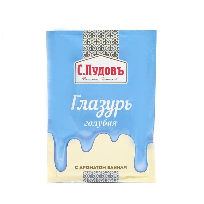 Сахарная глазурь «С. Пудовъ», голубая, 100 г Сахарная глазурь «С. Пудовъ», голубая, 100 г