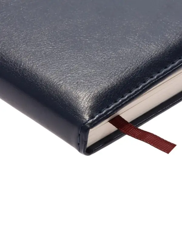 Ежедневник недатированный формат А5, 80л, линия, с ручкой, подар коробка, Синий