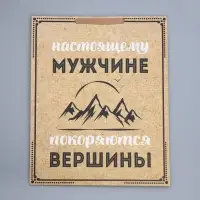 Пакет подарочный ламинированный, упаковка, &laquo;Для настоящего мужчины&raquo;, 40&times;49&times;15 см