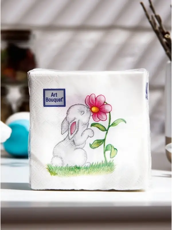 Салфетки пасхальные бумажные &laquo;Милый зайчик&raquo;, 2 слоя, 20х20 см, 30 шт