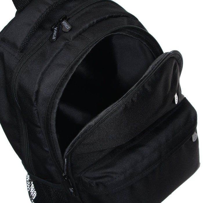 Рюкзак молодёжный, школьный, 41×28×15 см, эргономичная спинка, Stavia «Реалист» чёрный Рюкзак молодёжный, школьный, 41×28×15 см, эргономичная спинка, Stavia «Реалист» чёрный