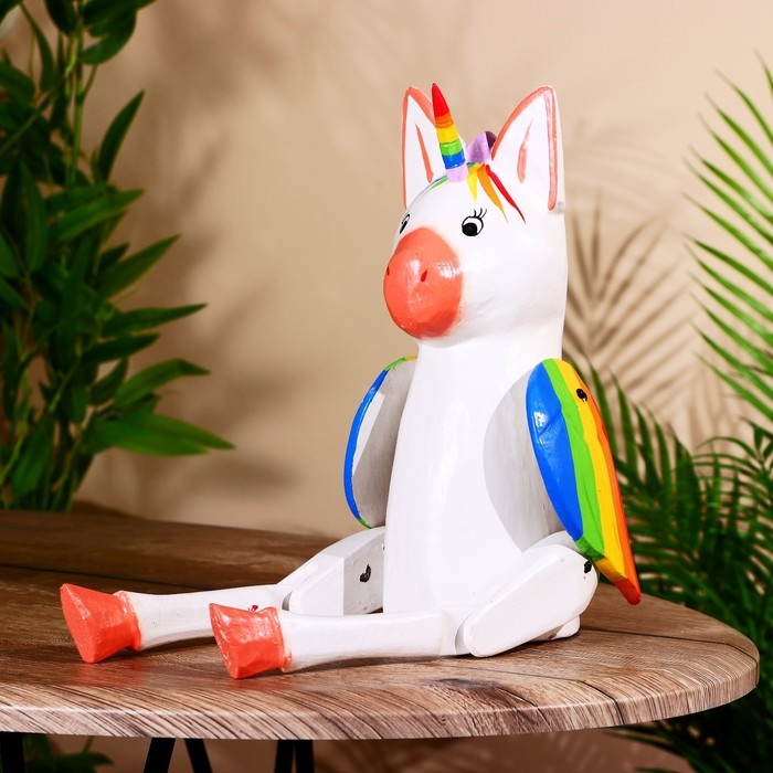 Сувенир "Единорог" висячие лапки, дерево 40 см