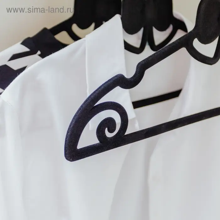 Плечики для одежды «Бант», размер 44-46, флокированное покрытие, цвет МИКС Плечики для одежды «Бант», размер 44-46, флокированное покрытие, цвет МИКС