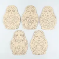 Роспись по дереву &laquo;Матрешки&raquo;, 5 шт., заготовки для творчества