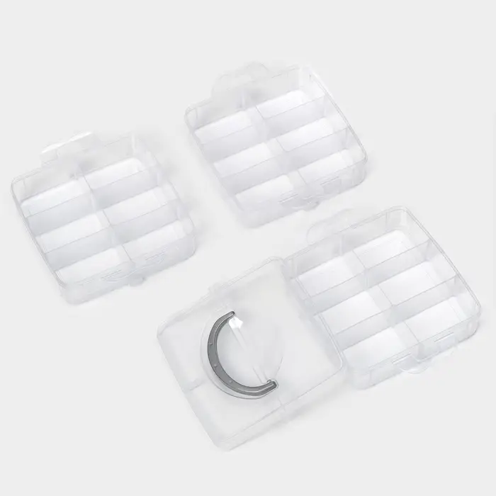 Органайзер для мелочей Доляна, пластик, 3 яруса, 18 ячеек, 15&times;15&times;12 см, МИКС