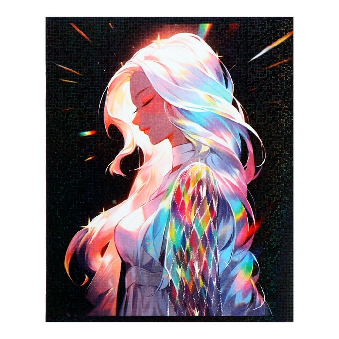 Тетрадь 48 листов в клетку Calligrata TOP Тетрадь 48 листов в клетку Calligrata TOP "Жемчужина", обложка мелованный картон, голография, блок офсет, белизна 95%, МИКС