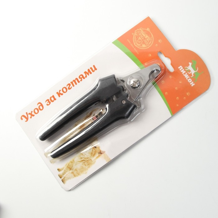 Когтерез боковой большой с прямыми ручками, отверстие 14 мм, чёрный Когтерез боковой большой с прямыми ручками, отверстие 14 мм, чёрный