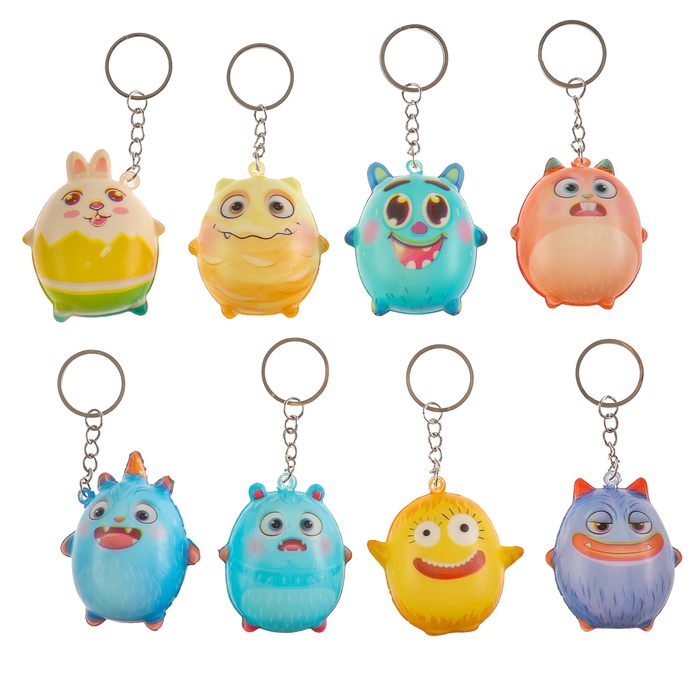 Мялка-сквиш «Зверёк», на брелоке, цвет МИКС Мялка-сквиш «Зверёк», на брелоке, цвет МИКС
