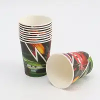 Стакан одноразовый 250 мл, набор 10 шт, Машинки