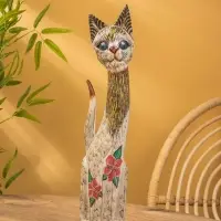 Сувенир &laquo;Кошка&raquo;, 60&times;14&times;6 см, дерево, МИКС