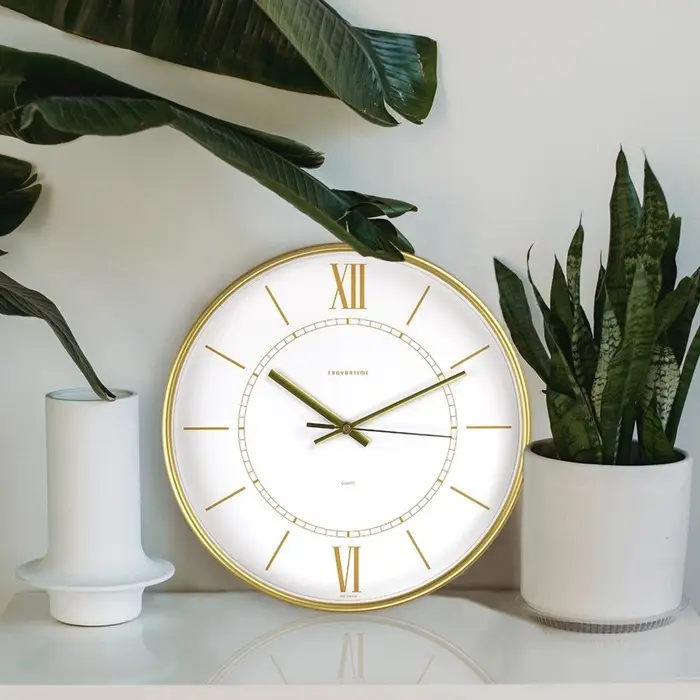 Часы настенные интерьерные &laquo;Эдит&raquo;, d=30.5 см, золотистые