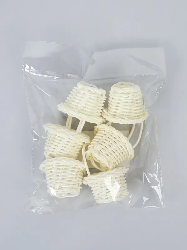 Кукольная миниатюра &laquo;Корзинка&raquo;, цвет белый