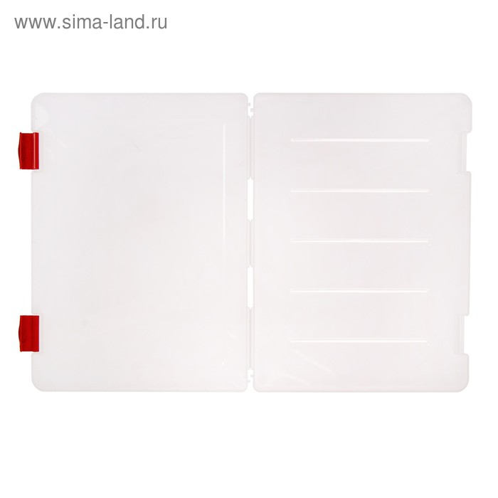 Папка для документов А4, с красными защелками, 230 х 305 х 23 мм, прозрачный корпус Папка для документов А4, с красными защелками, 230 х 305 х 23 мм, прозрачный корпус