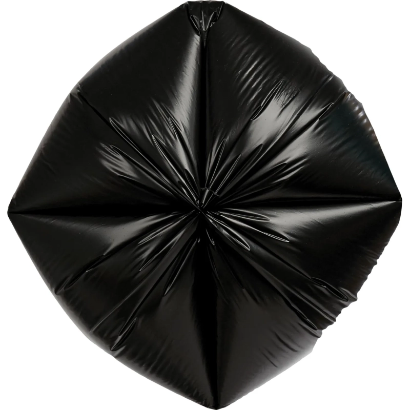 Мешки для мусора ПВД 60л 25мкм 30шт/рул черн 60x90см с ручками Luscan