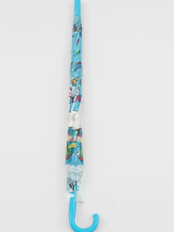 Зонт - трость детский &laquo;Радужный единорог&raquo;, полуавтоматический, 8 спиц, R=39/47 см, d=78 см, МИКС