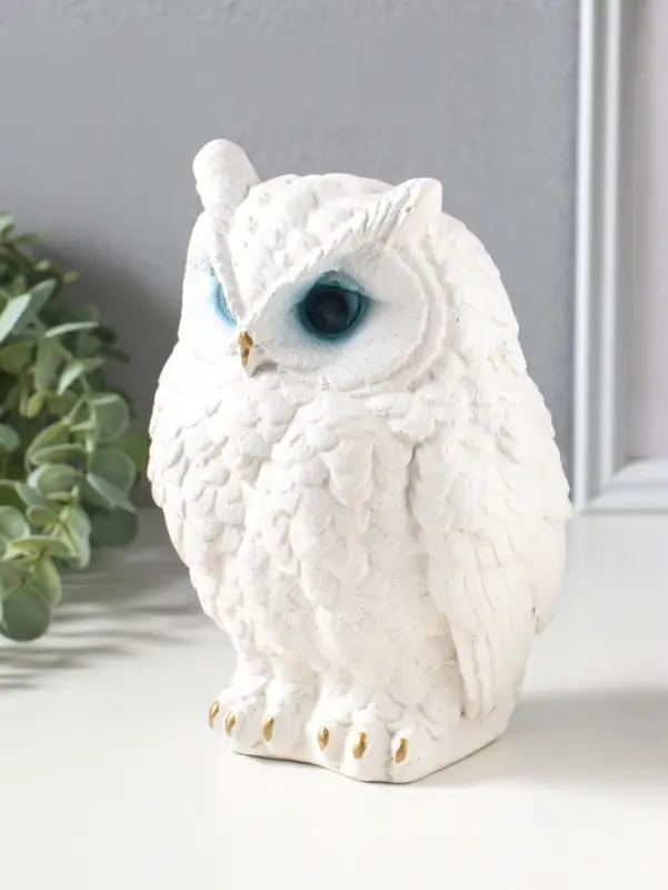 Копилка для денег &laquo;Филин Филя&raquo;, 13&times;13&times;20 см, белый