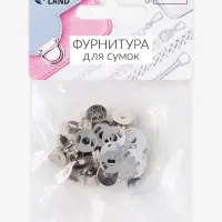 Кнопки магнитные, d=10 мм, 10 шт., цвет серебряный