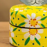 Шкатулка "Заяц" дерево 9х9х16 см