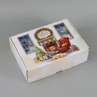 Коробка подарочная самосборная &laquo;Елочка&raquo;, 30.7&times;22&times;9.5 см
