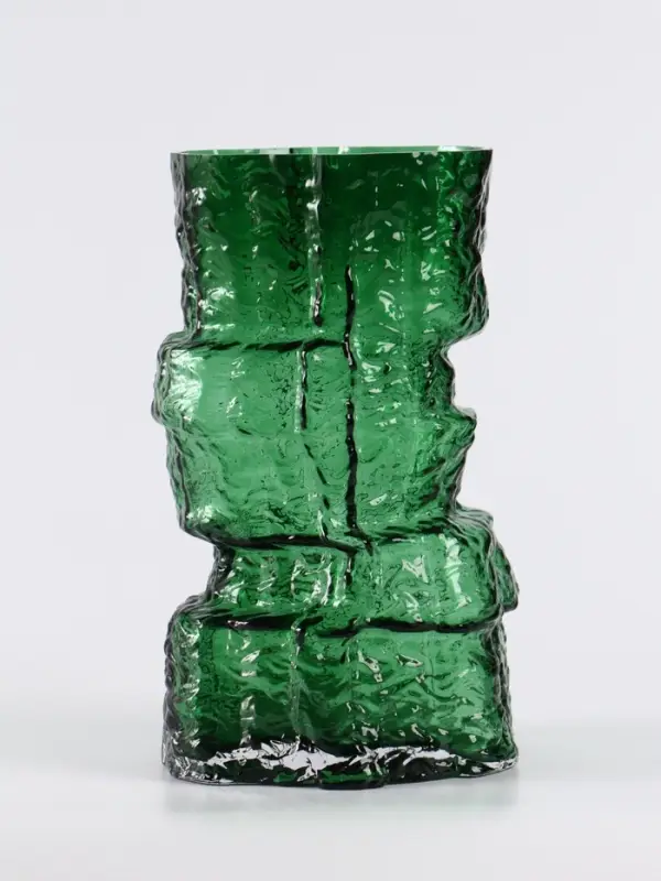 Ваза «Гоэтано», 24.5×13 см, стекло, зелёная