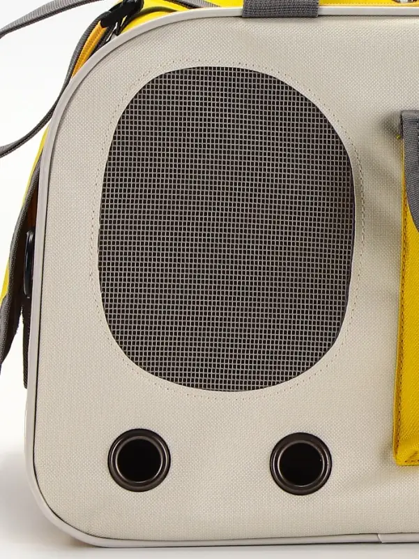 Сумка-переноска с органайзером и окном, 45&times;26&times;29 см, серо-жёлтая