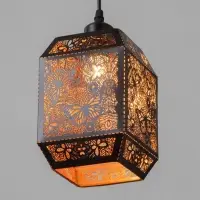 Светильник &laquo;Кэлшот&raquo; (Бабочки) 1&times;40 Вт Е27 черный 13&times;13&times;20+100 см