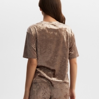 Комплект женский(футболка и шорты) KAFTAN Velvet р. 48-50, кофейный