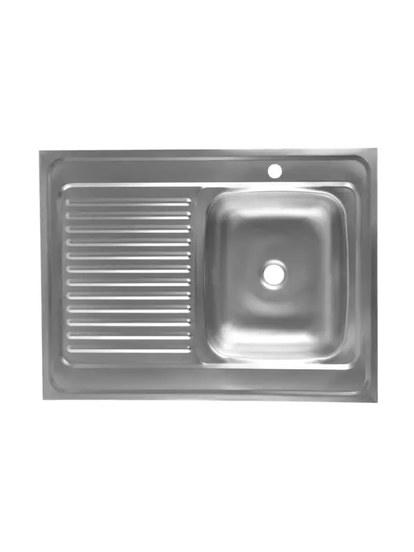Мойка кухонная ZEIN, накладная, правая, 0.4 мм, 80&times;60&times;16 см, 1 1/2&rsquo;&rsquo;, без сифона