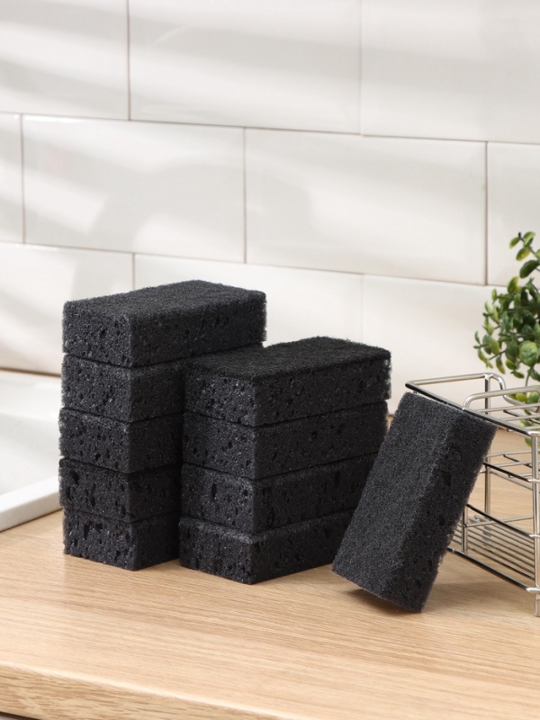 Губка для посуды BLACK крупнопор., 10 шт 107*60*30 мм Губка для посуды BLACK крупнопор., 10 шт 107*60*30 мм