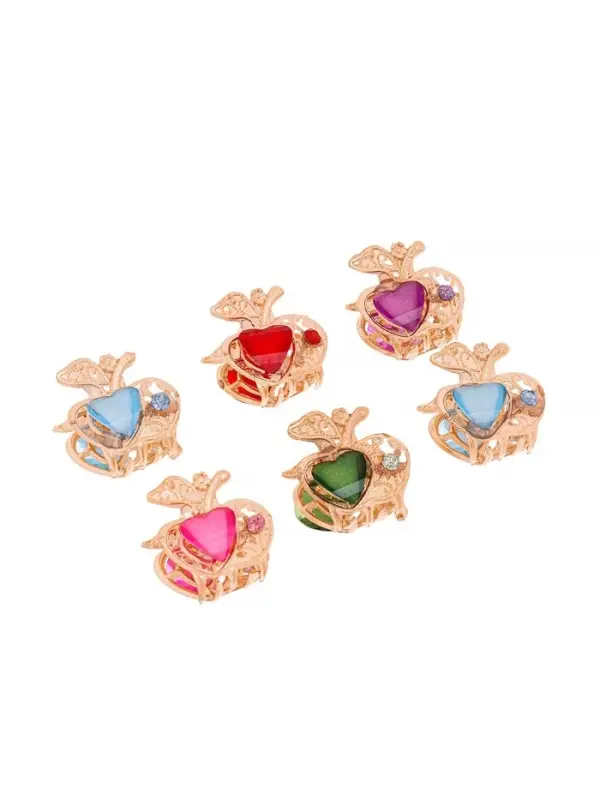 Крабик для волос &laquo;Арфея&raquo;, яблочко, 2.3 см, золотистый МИКС