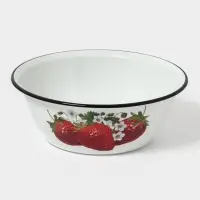 Миска эмалированная, 2 л, белая