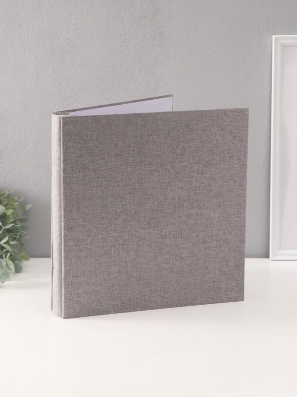 Фотоальбом на 500 фото 10х15 см Фотоальбом на 500 фото 10х15 см "Текстильный альбом" в коробке серый 4,7х33х34 см