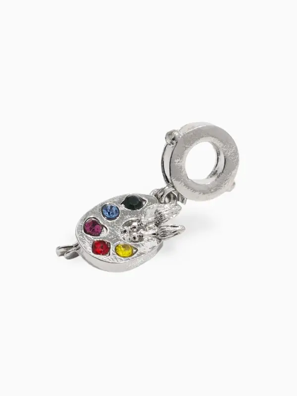 Шарм подвеска &laquo;Палитра художника&raquo;, цветная в серебре