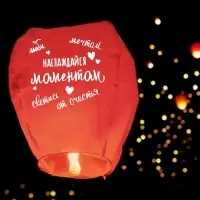 Фонарик желаний &laquo;Наслаждайся моментом&raquo;, купол