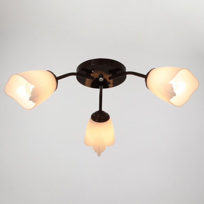 Люстра Оникс 3х15Вт E27 коричневый 50х50х15см BayerLux