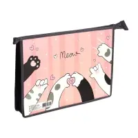 Папка для тетрадей А4 &laquo;Кошачьи лапки&raquo;, молния сверху