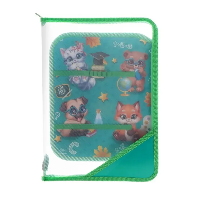 Папка для труда, А4, пластиковая, 23&times;32.5&times;2.5 см &laquo;Зверята&raquo;