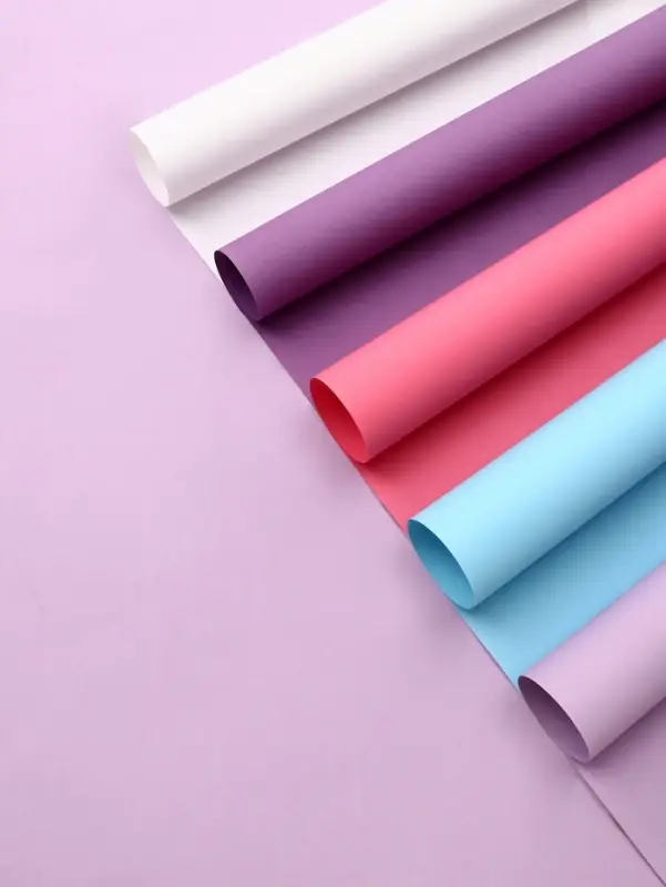 Бумага упаковочная крафт, двухсторонняя, &laquo;Нежные сны&raquo;, для упаковки подарков, 5 цветов, 50&times;68 см&plusmn;5%