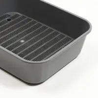 Туалет для кошек &laquo;Сима&raquo; FIX, 29&times;38&times;10.5 см, с сеткой, пластик, серый