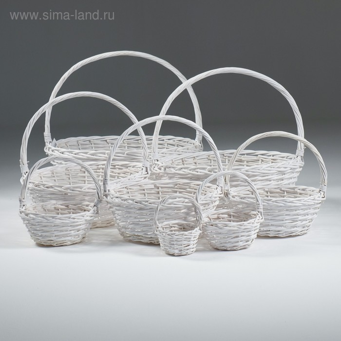 Набор корзин 8 шт 63×22/58 54×20/52 46×18/45 39×16/38 32×14/31 26×12/25 20×10/20 14×8/14 см Набор корзин 8 шт 63×22/58 54×20/52 46×18/45 39×16/38 32×14/31 26×12/25 20×10/20 14×8/14 см