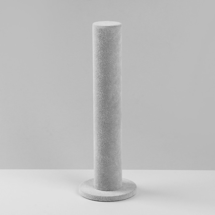 Подставка для часов, браслетов, цепочек «Тубус», флок, 10,5×10,5×31 см, d=5 см, цвет серый Подставка для часов, браслетов, цепочек «Тубус», флок, 10,5×10,5×31 см, d=5 см, цвет серый