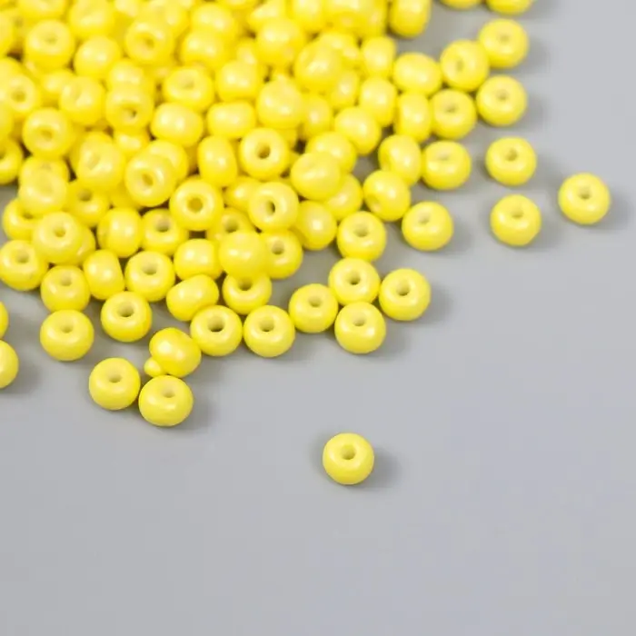 Бисер стекло 6/0  Бисер стекло 6/0 "Лимон" 15 гр
