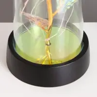 Фигурка световая колба RISALUX &laquo;Цветок&raquo;, LED-ночник, 3&times;AG10, белый, 8.5&times;8.5&times;15.5 см