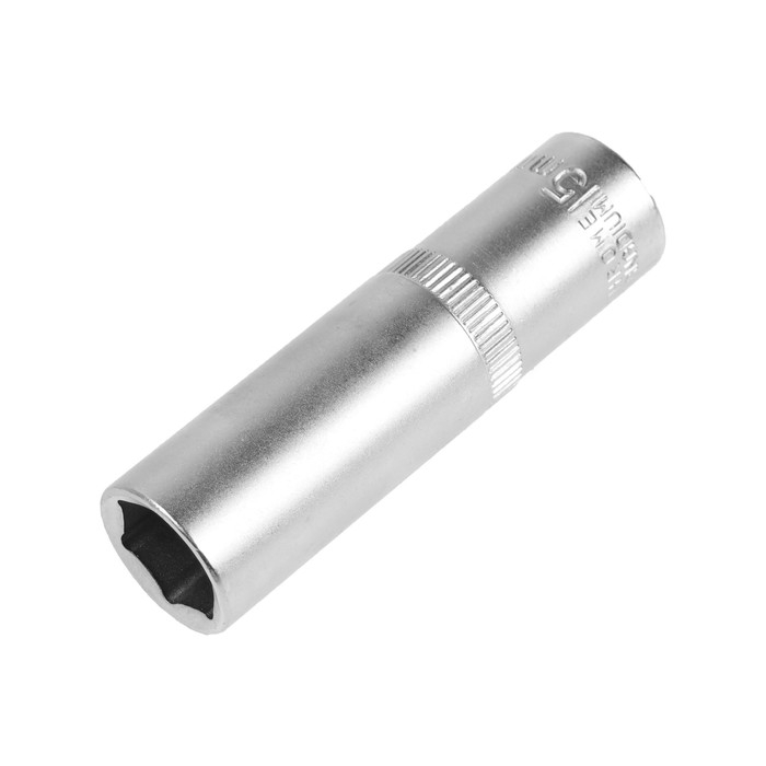 Головка торцевая шестигранная удлиненная ТУНДРА, под квадрат 1/2 Головка торцевая шестигранная удлиненная ТУНДРА, под квадрат 1/2", 15 мм, CrV