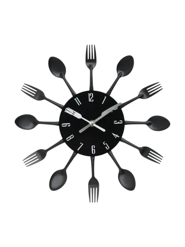 Часы настенные &laquo;Столовые приборы&raquo;, плавный ход, 32&times;32 см, циферблат 13 см